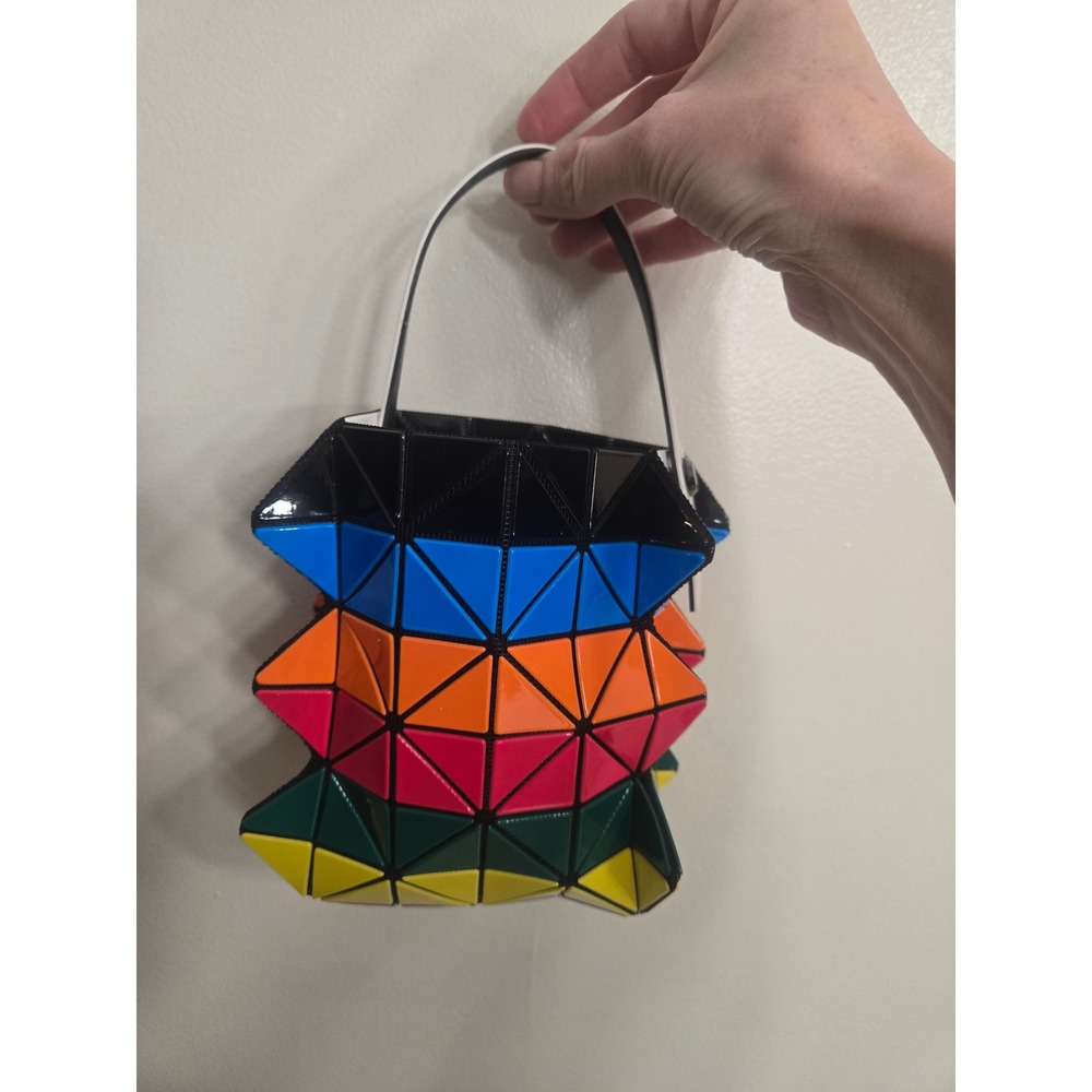Bao‎ Bao Issey Miyake Prism Kangaroo Multi Color Geometric Purse Rainbow Pride